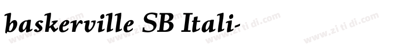 baskerville SB Itali字体转换